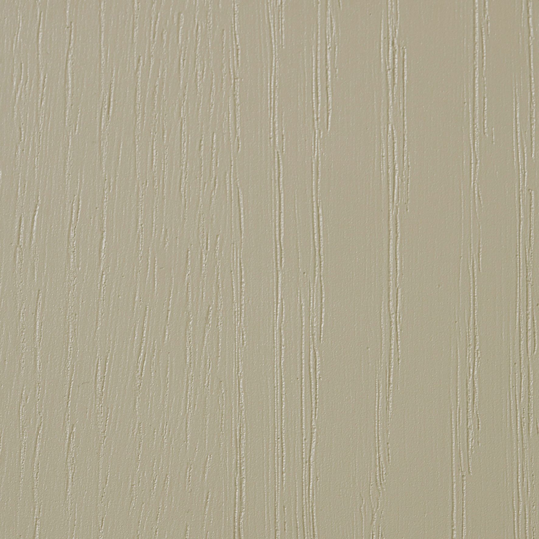 A close-up of a neutral, taupe-colored wood grain texture with vertical patterns.