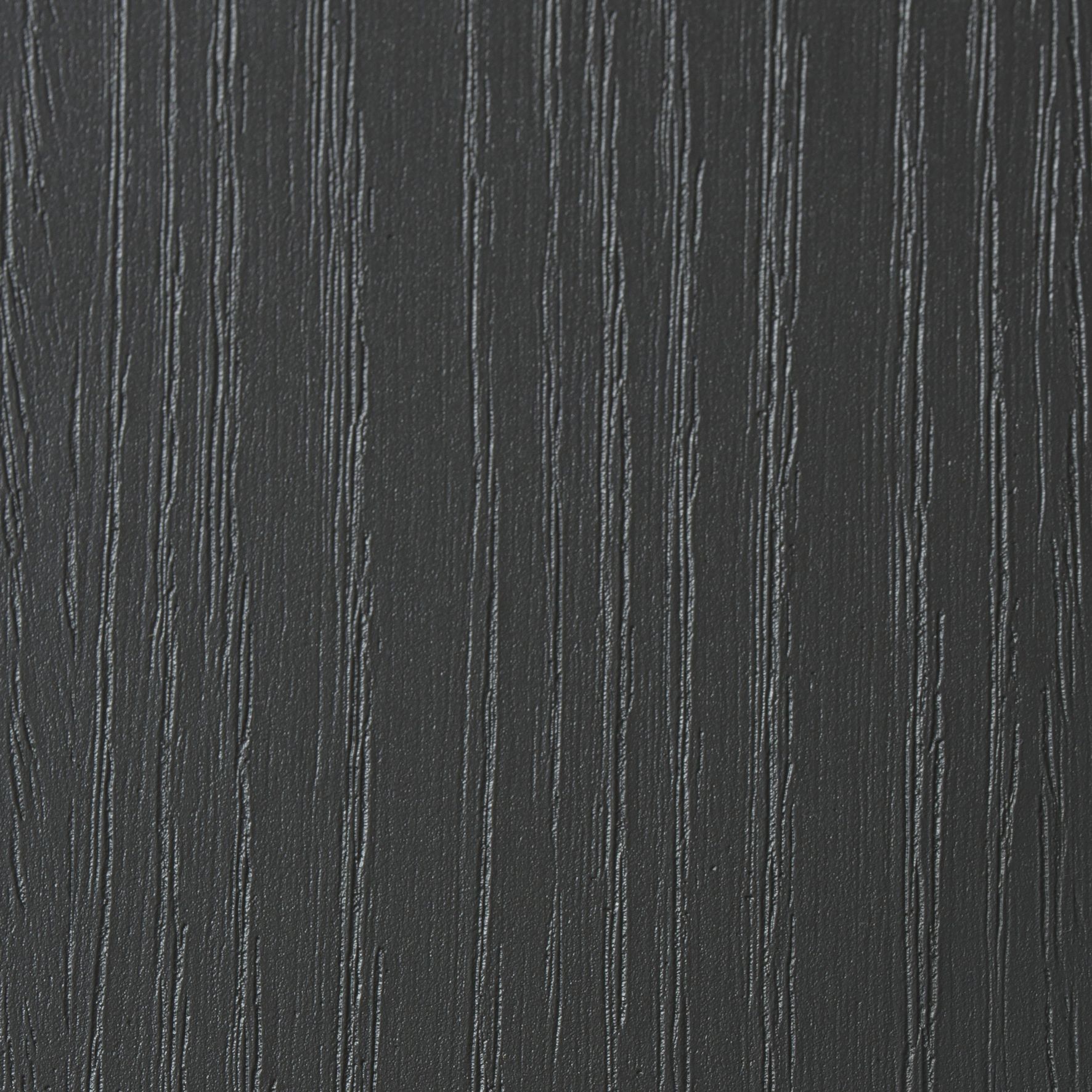 A dark grey, vertical wood grain texture with subtle, repeating ridges and fine linear details.