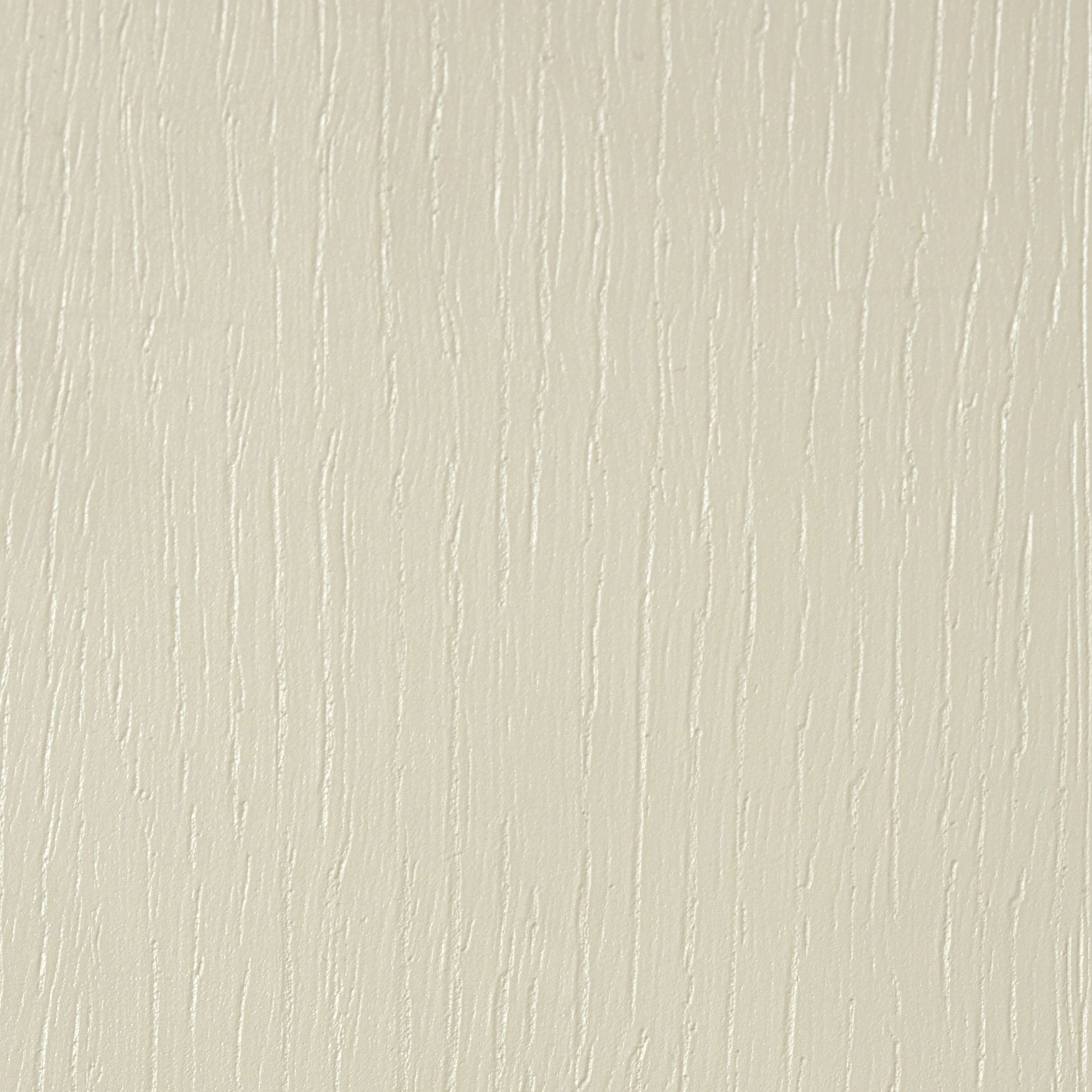A close-up view of an off-white, light beige surface with a vertical, wood-grain texture and subtle ridging.