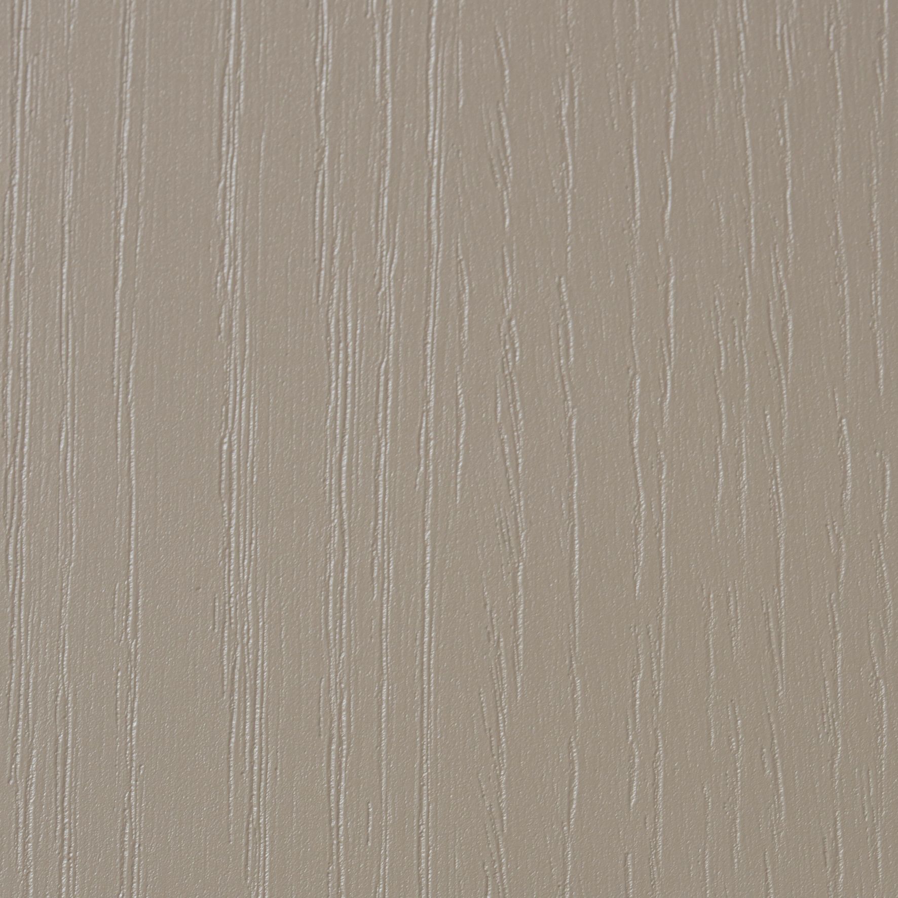 A vertical, light taupe-colored surface with a subtle, wood-grain texture and vertical, recessed striations.