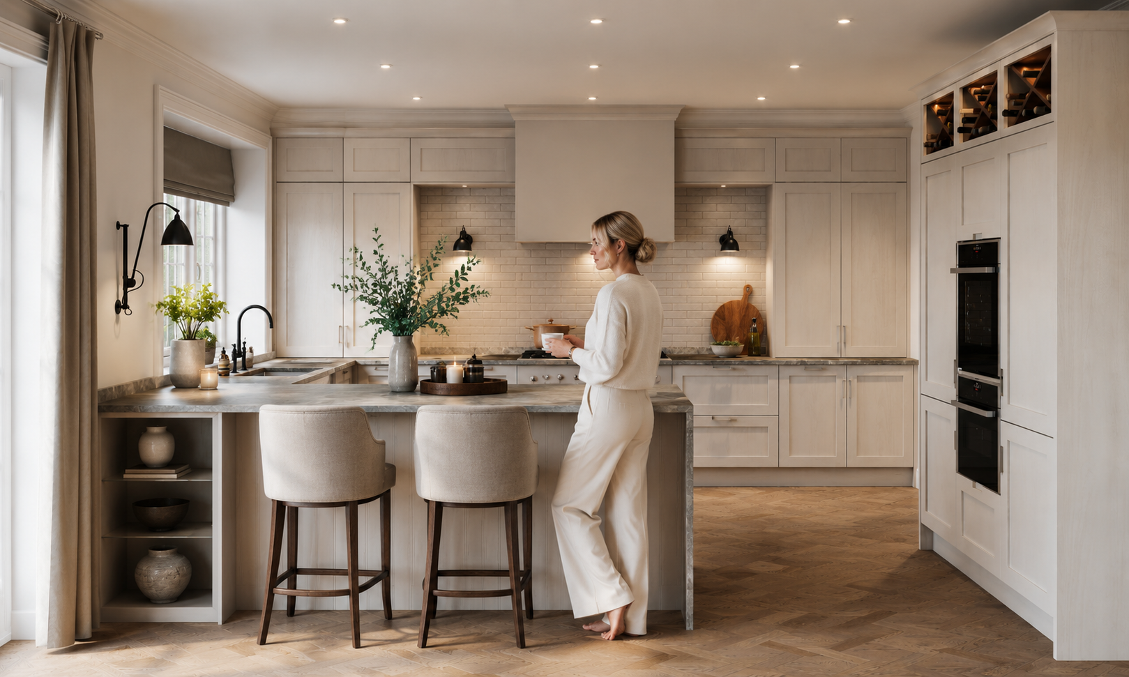 A completed Applewood kitchen interior