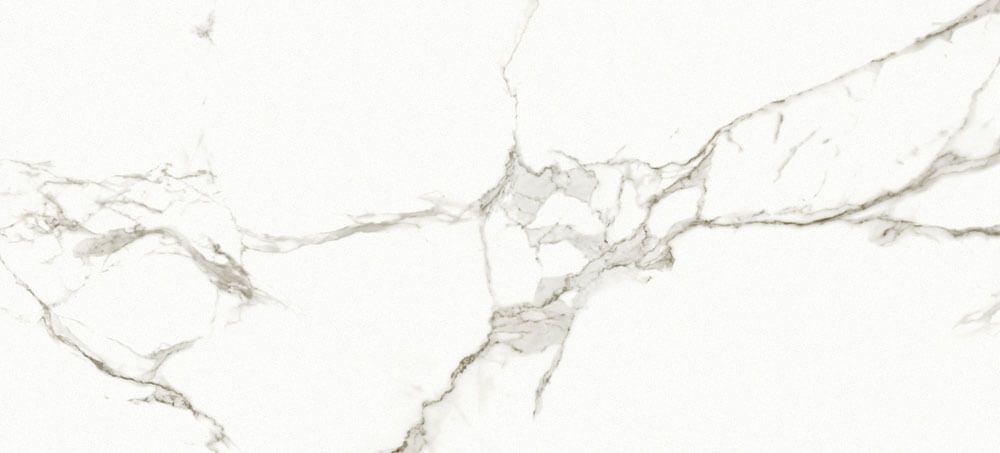 White marble texture with prominent, flowing grey veins across the surface.