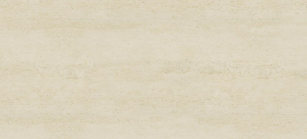 A textured, light beige surface with subtle, horizontal streaking resembling natural travertine stone or limestone.