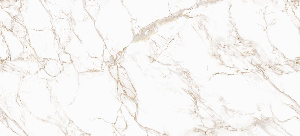 White marble texture with subtle, light brown veining across the surface.