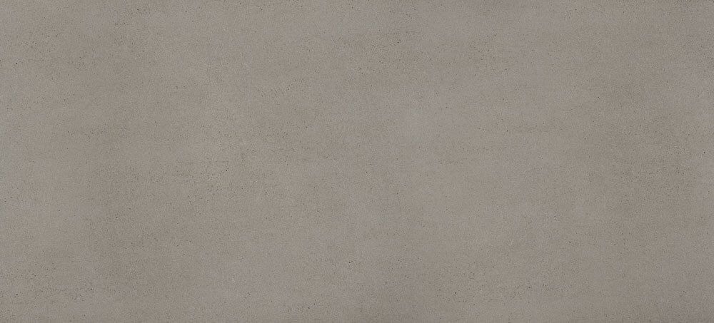 A solid, neutral taupe-gray textured surface, resembling concrete or matte stone.