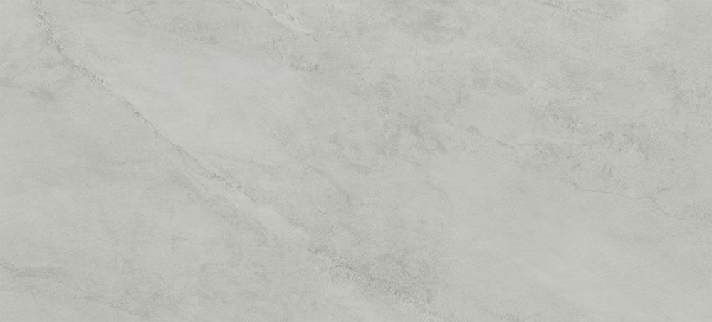 A flat, light gray surface with subtle, soft-toned marble veining and a matte texture.