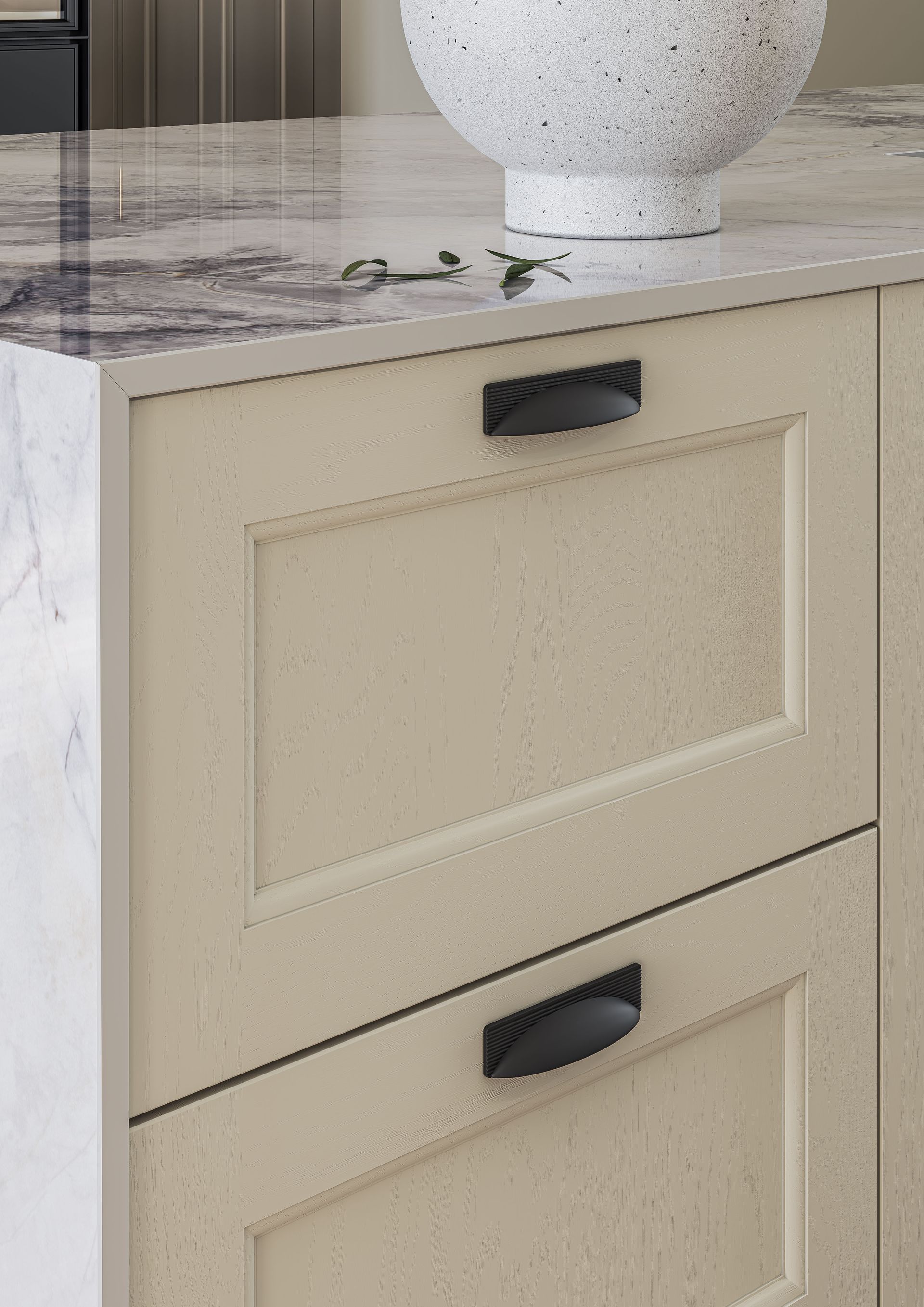 Mornington Beaded kitchen cabinetry showing quality drawers, hinges and hardware