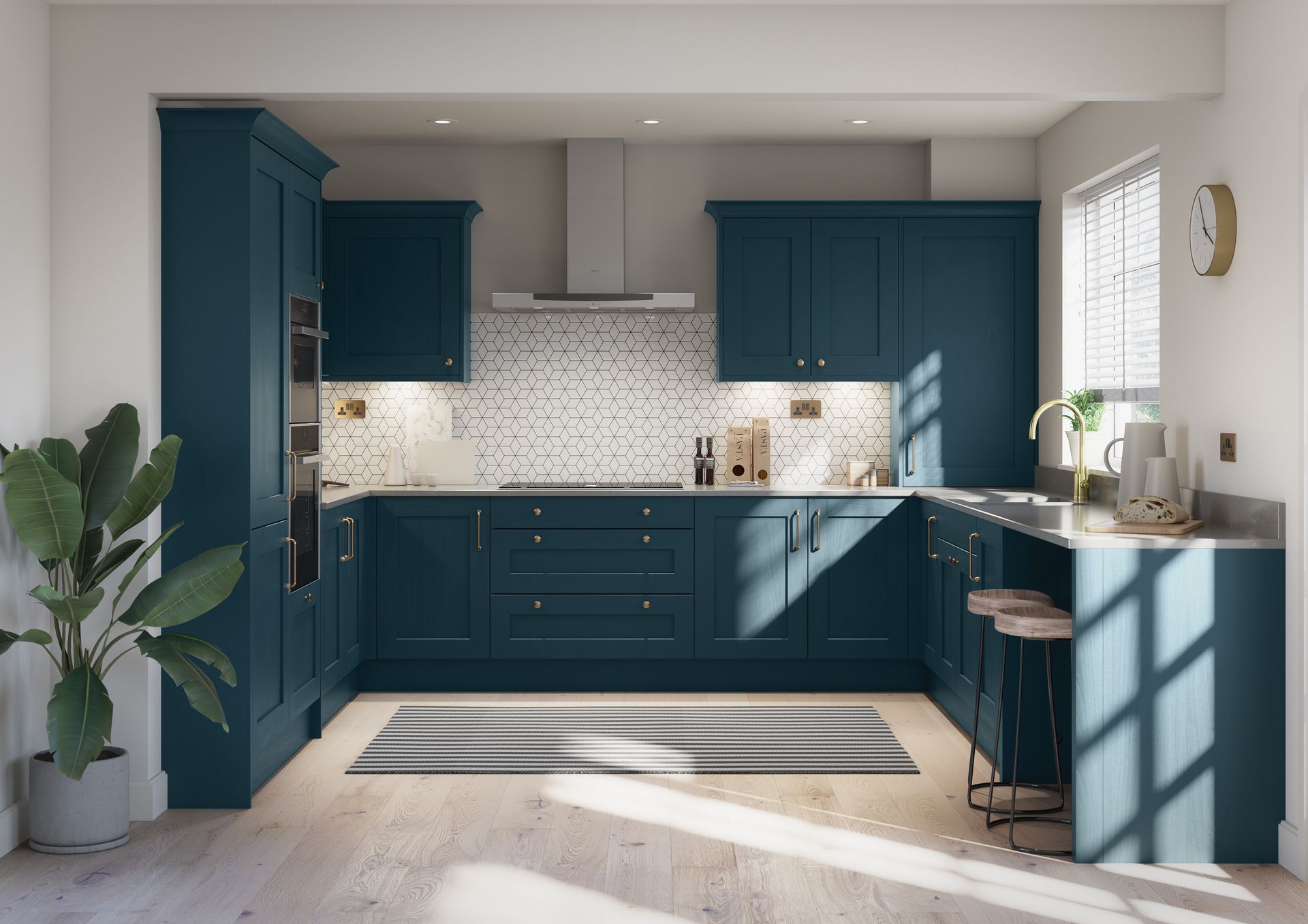 Mornington Shaker kitchen in Hartforth Blue