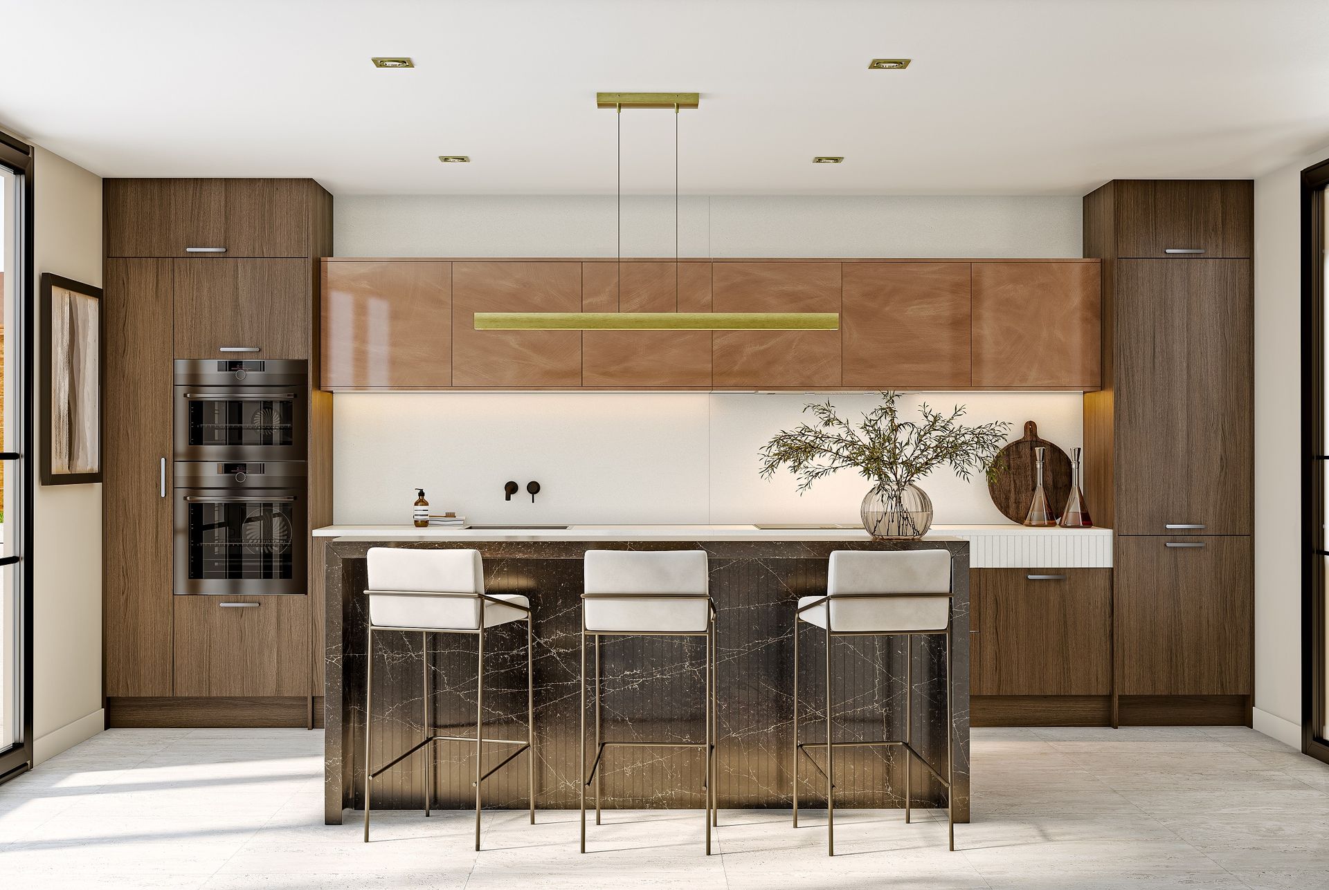 Bespoke kitchen island designed and installed by Applewood Kitchens in Berkshire