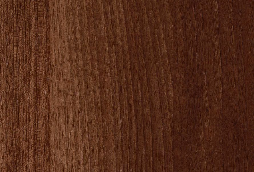 Close-up of a dark reddish-brown wood grain texture with vertical patterns.