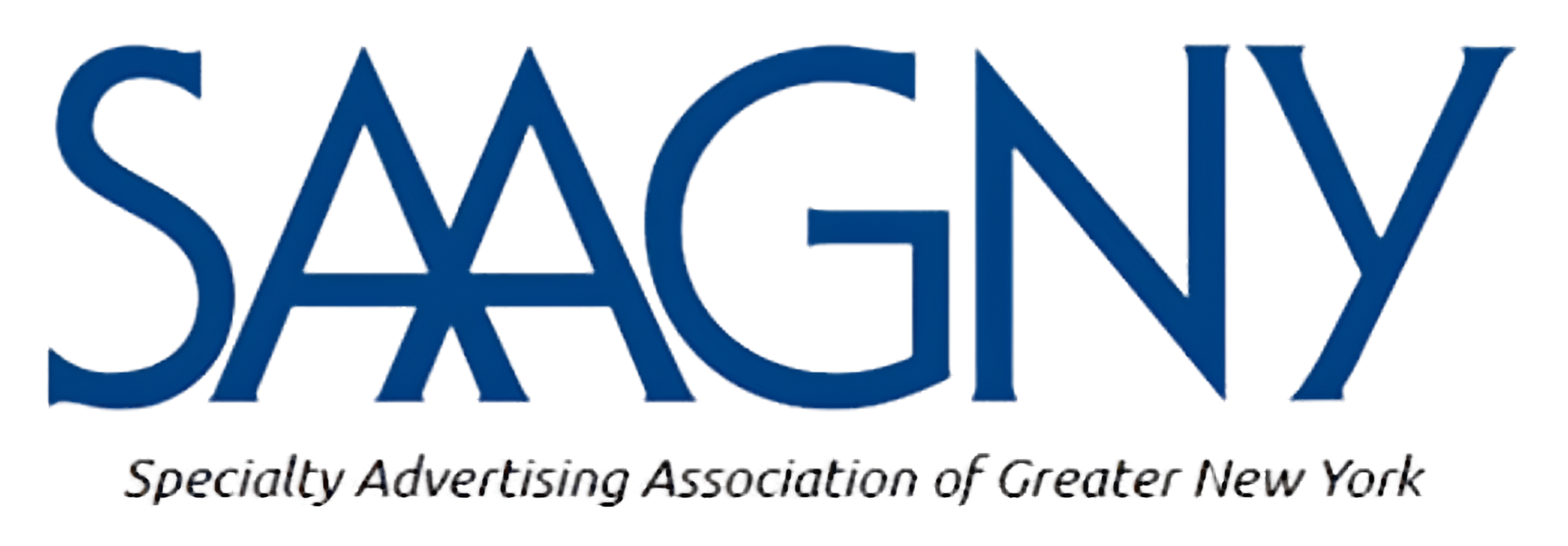 SAAGNY logo in blue with the tagline “Specialty Advertising Association of Greater New York”