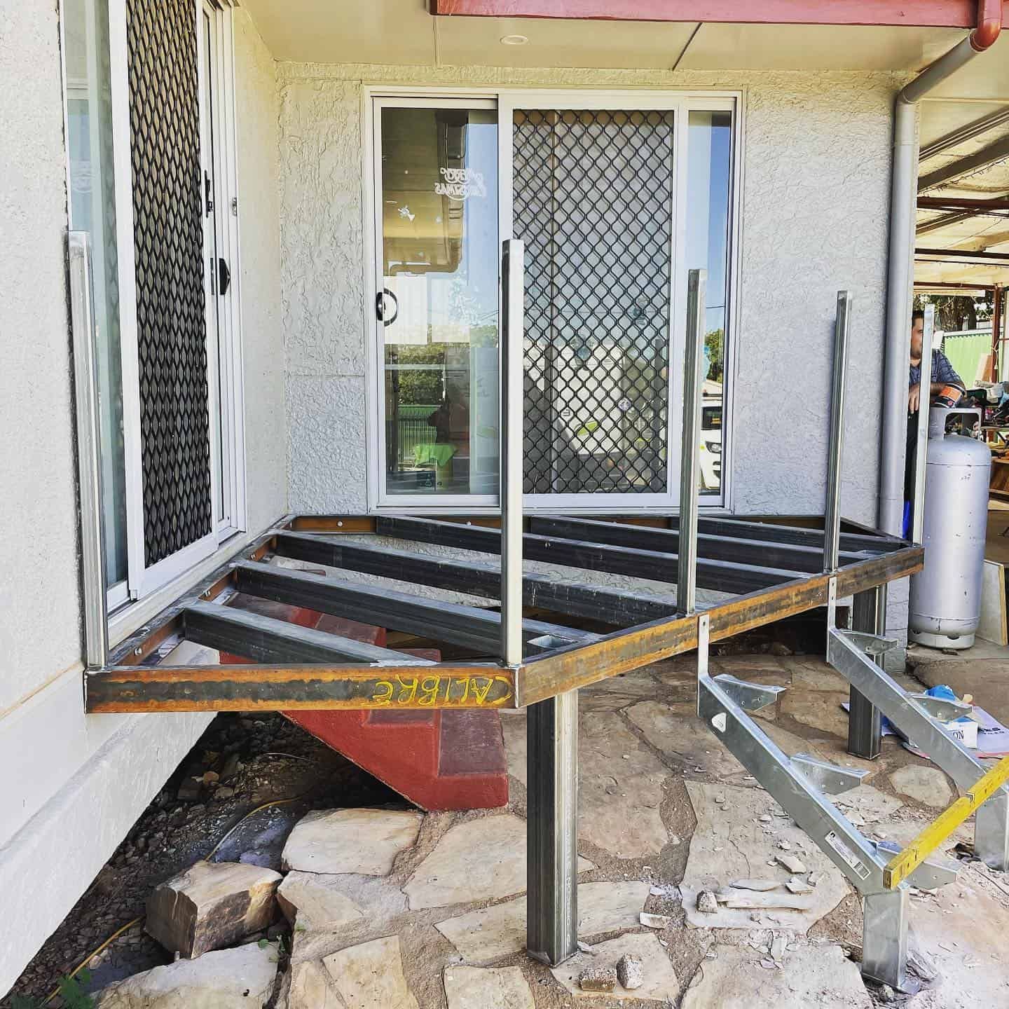 Ramp Being Built On The Side Of A House — Calibre Engineering In Mica Creak, QLD