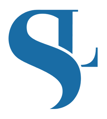 Blue stylized letters 