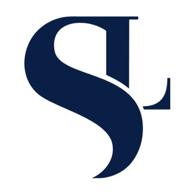 Blue stylized letters 