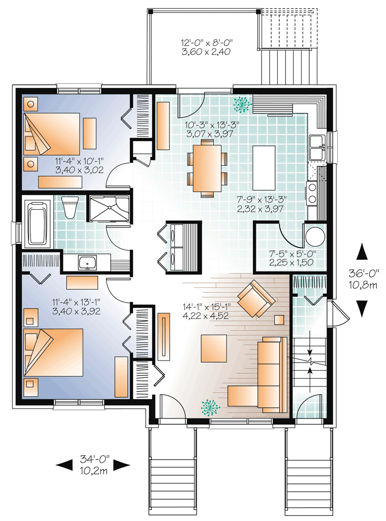 Second floor unit floor plan