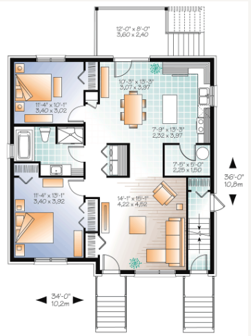Third floor unit floor plan
