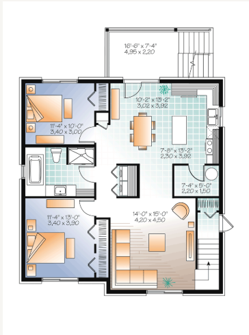 Second floor unit floor plan