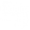 Logo with stacked white text: