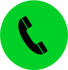 Black phone handset icon on a bright green circular button
