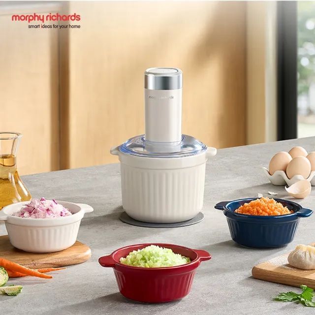 morphy richards英國摩飛《小鮮備》Prep & Store 保鮮備料陶瓷碗食物調理機 MFP1004W