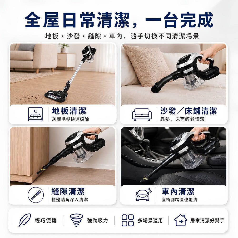 勳風Vortex無線手持多用吸塵器 HFH-T3475