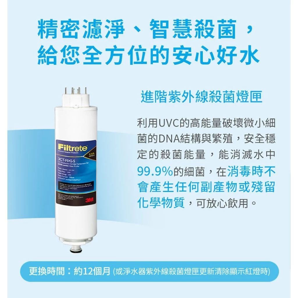 3M UVA系列淨水器殺菌燈匣3CT-F022-5 (適用 UVA1000 UVA2000 UVA3000 T21)
