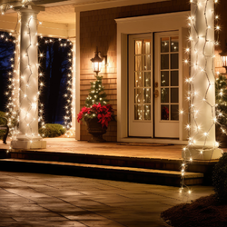 Holiday lighting decor for residential properties.