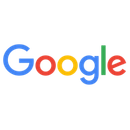 Google logo: multicolored letters in blue, red, yellow, and green.