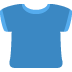 Blue short-sleeve T-shirt icon on white background