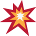 Red and yellow starburst icon on a white background.
