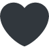 Dark gray heart icon on a white background
