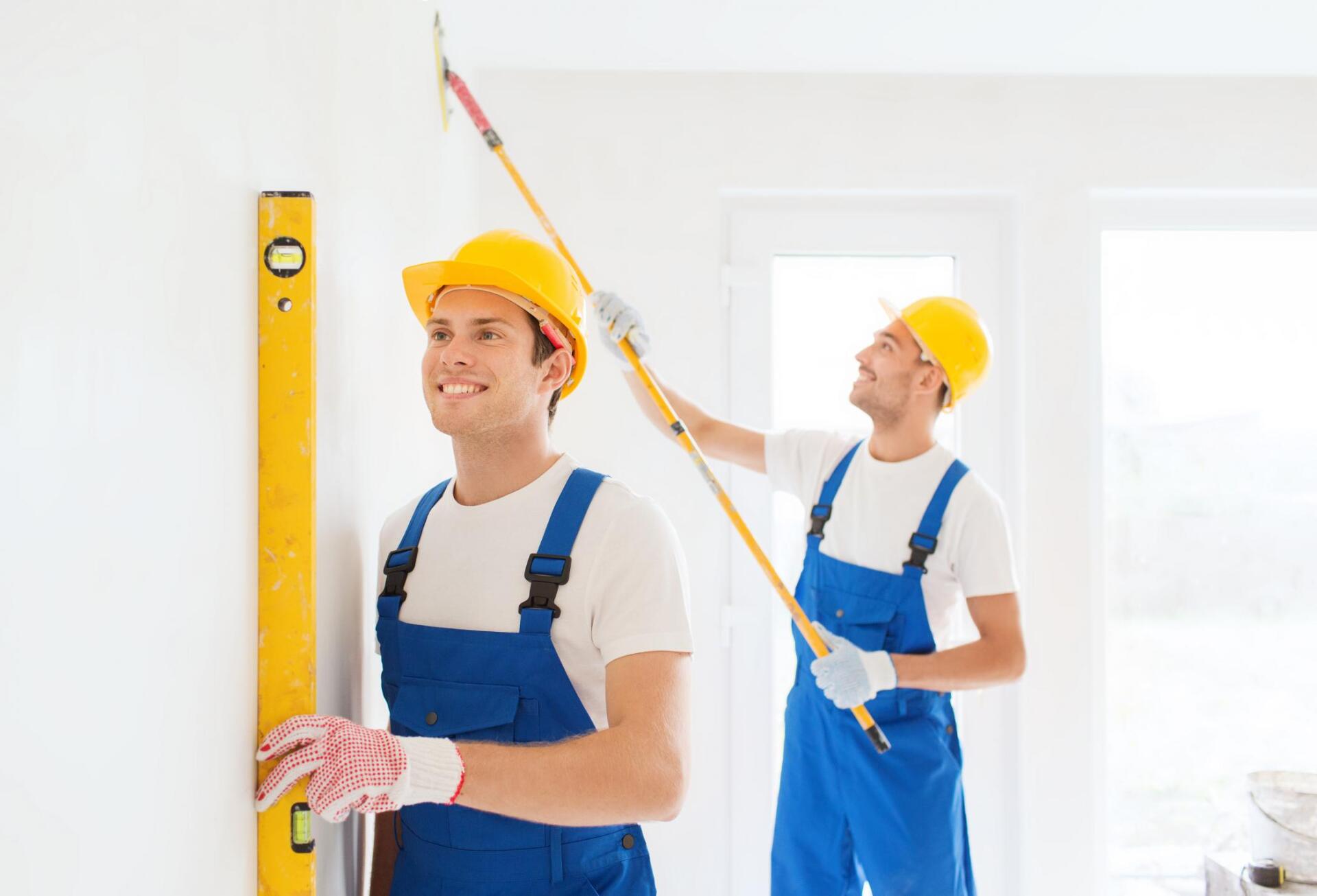 worker using a paint roller