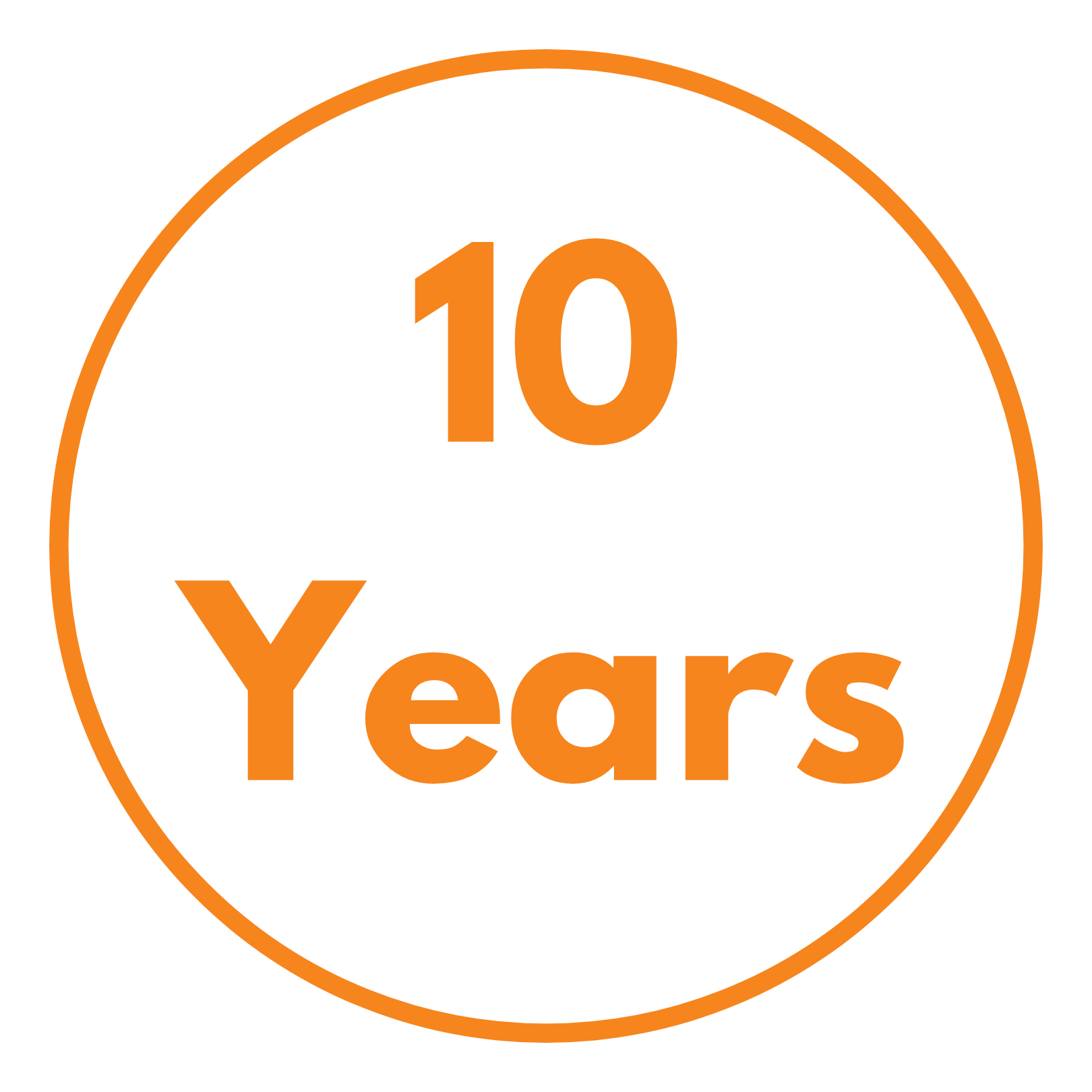 10 years icon