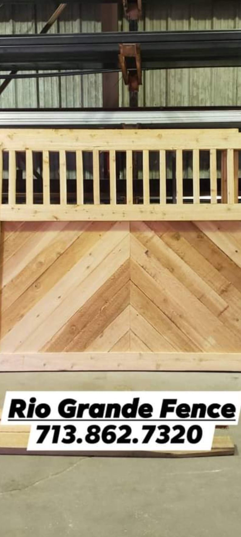 A Wooden Fence With A Sign that Says Rio Grande Fence on It - Houston, TX - Rio Grande Fence Company