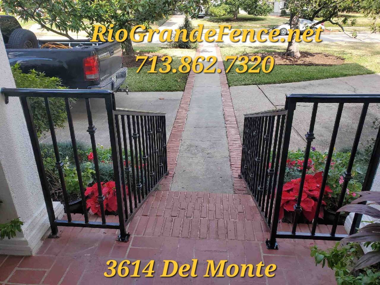 A Picture of A Fence with The Number 3614 Del Monte on It - Houston, TX - Rio Grande Fence Company