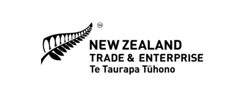 The New Zealand Trade and Enterprise logo, black and white.
