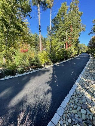 An asphalt road construction in Canton, MA by Norfolk Asphalt Paving & Excavation