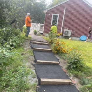 An asphalt walkway in Canton MA by Norfolk Asphalt Paving & Excavation