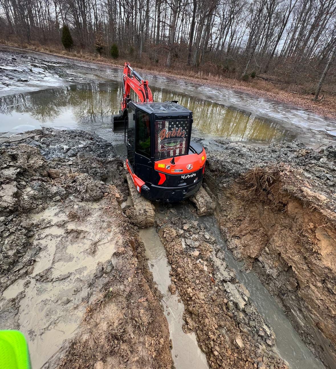 Pond Drained — Scottsburg, IN — Babbs Land Management LLC