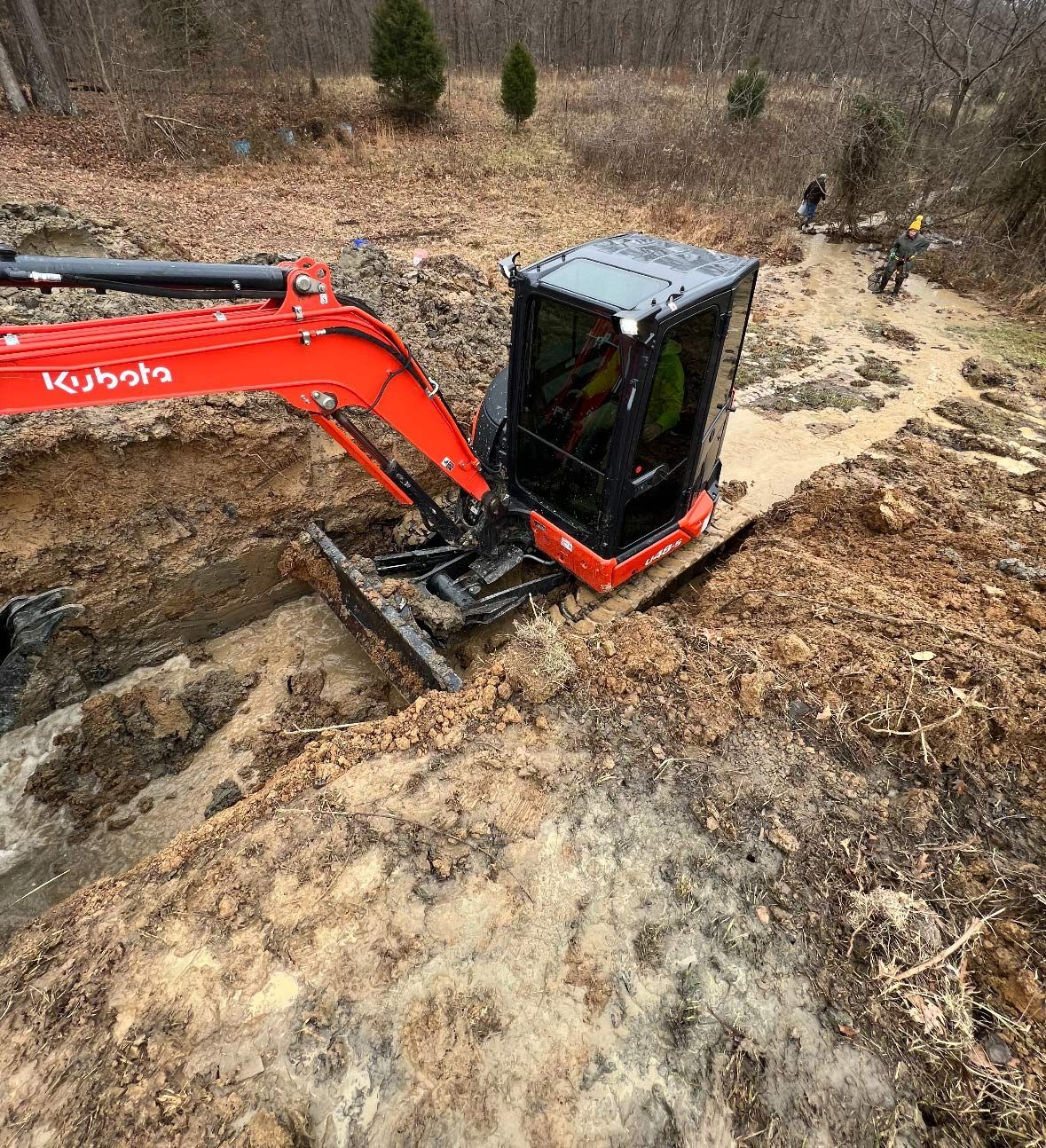 Pond Drained — Scottsburg, IN — Babbs Land Management LLC