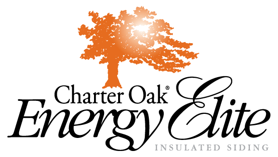 Charter Oak Energy Elite logo: Orange tree with sunburst over black text, 