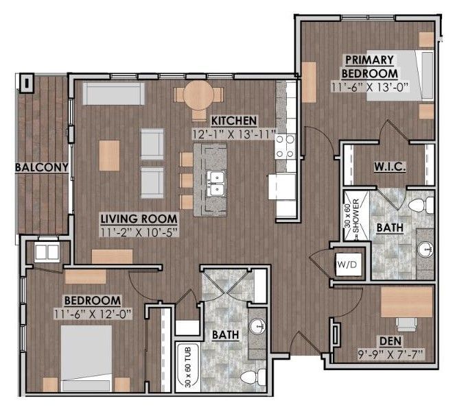 a floor plan of a house with a living room , bedroom , and bathroom .