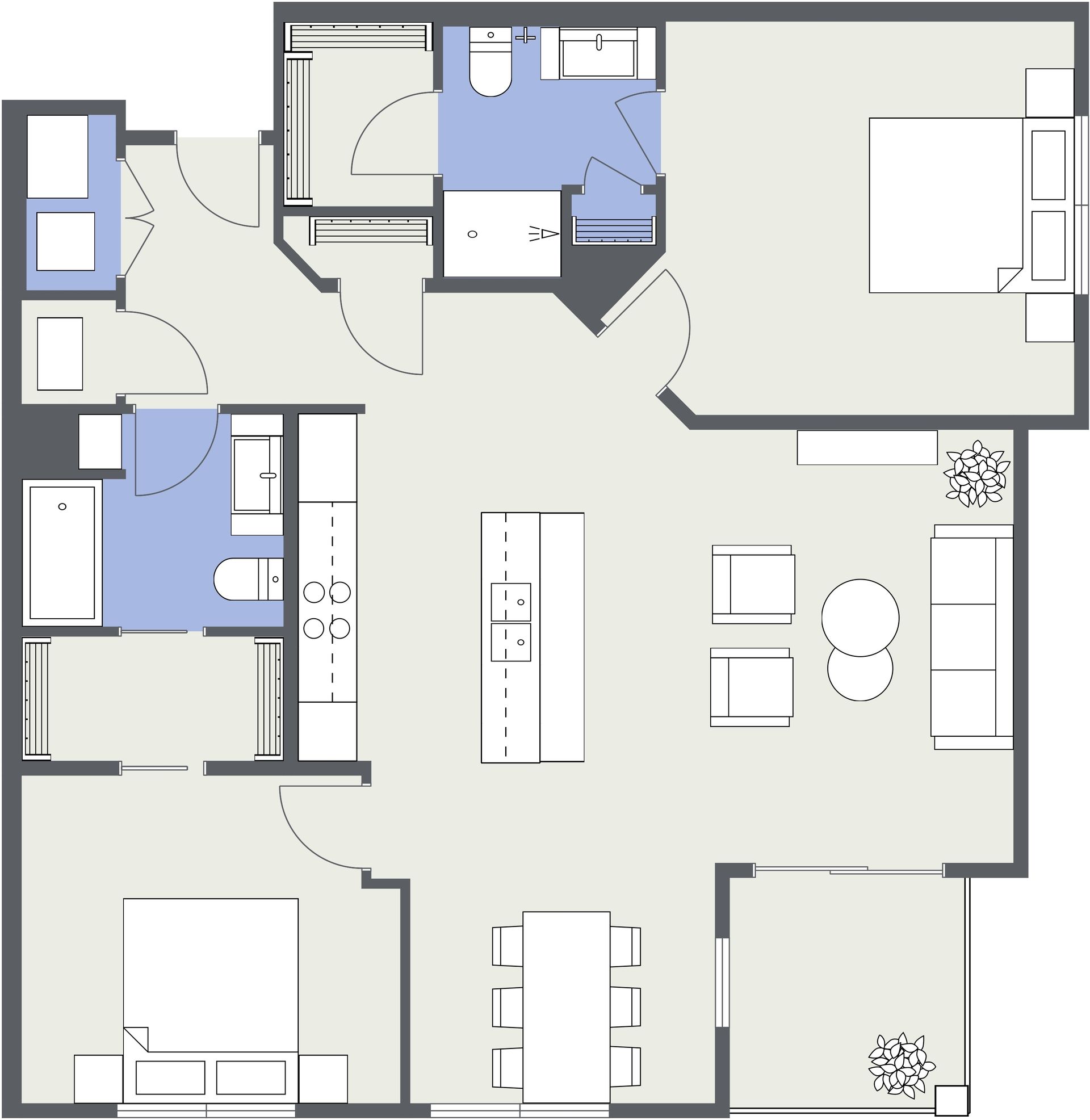 a black and white floor plan of a house