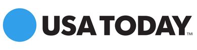 USA TODAY logo with blue sun icon and bold black text