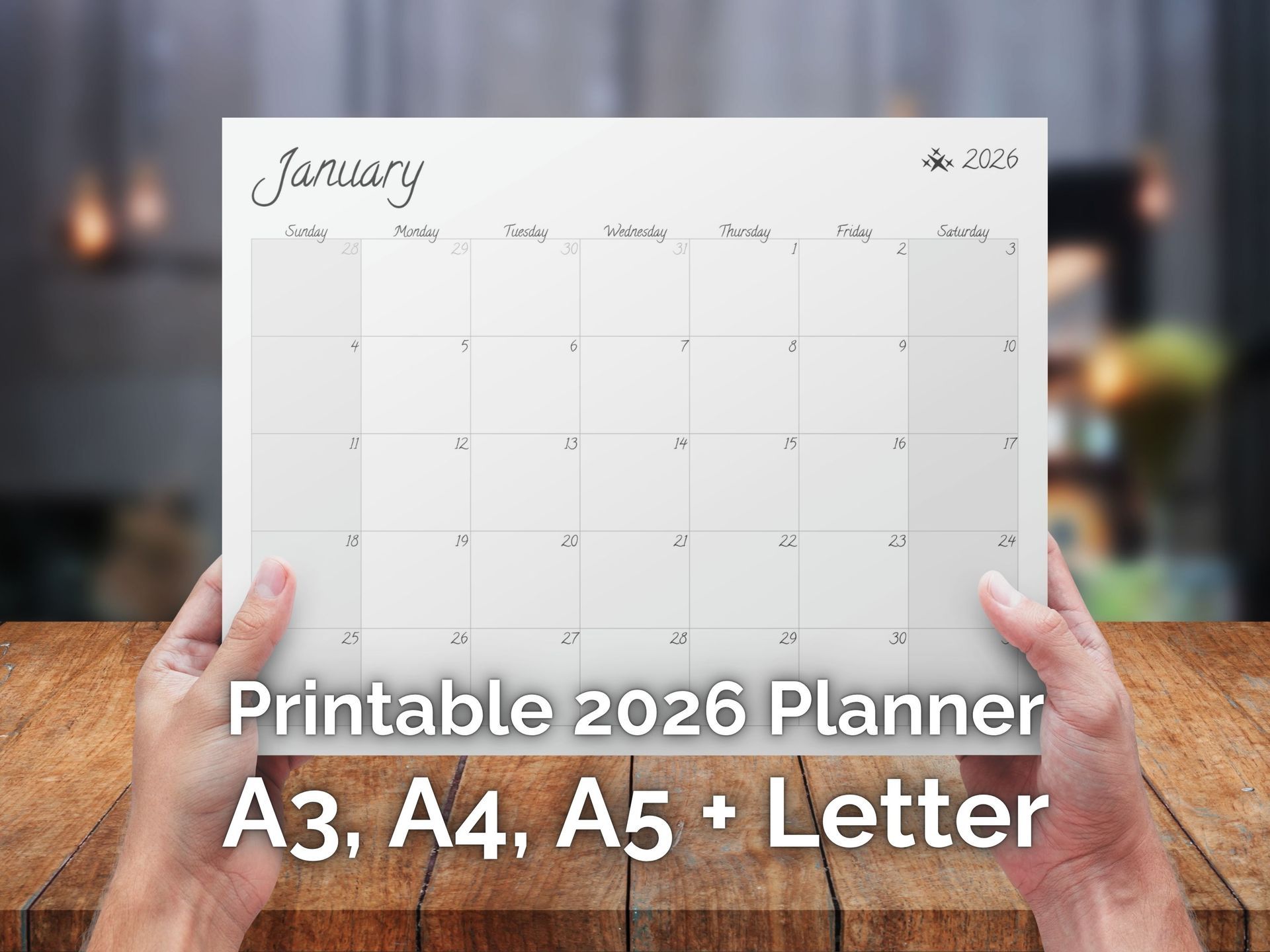 2026 Calendar Printable pdf
