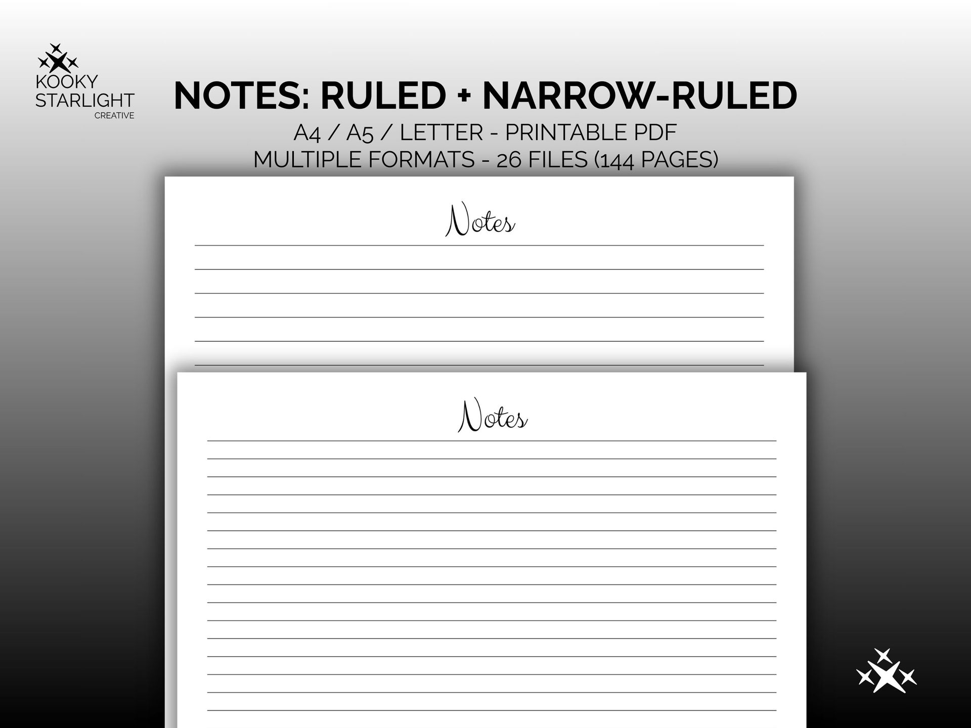 Notepaper Bundle Printable pdf