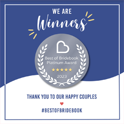 Best of Bridebook Platinum Award 2023 Best of Bridebook Platinum Award 2023