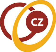 Logo met kruisende ringen en een cirkel met de letters 