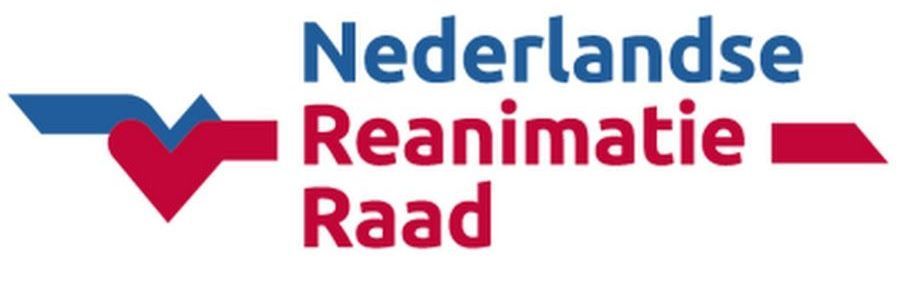 Logo van de Nederlandse Reanimatie Raad met tekst en een hartje.