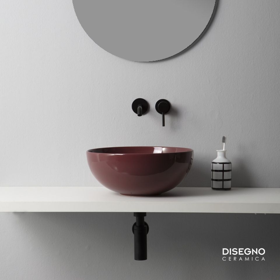 Red washbasin Disegno Ceramica